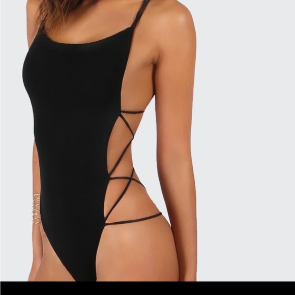 Tops - Strappy open back bodysuit NWOT